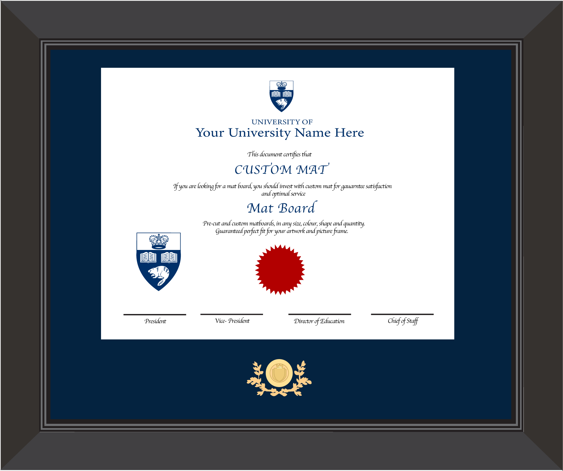 Customize your Matboards Online • Deliver to Canada & the USA • Your